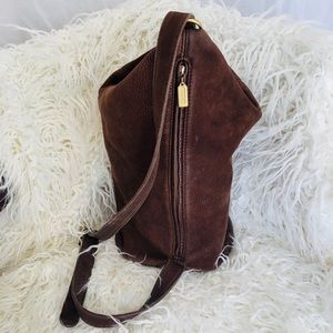 Vintage Coach Brown Suede Sonoma Sling